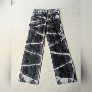 BDG Black and White Tie-Dye Straight Leg Jeans
